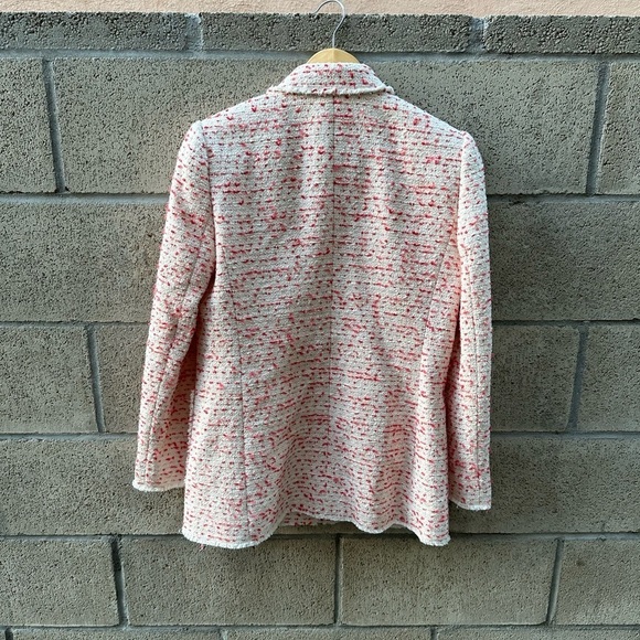 Rebecca Taylor Beckie Tweed Jacket White/Red Women's Size 4 - Picture 4 of 11
